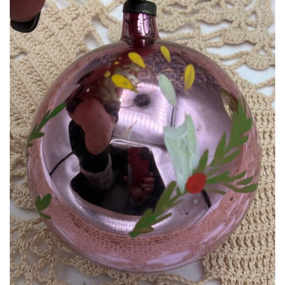 Lot 5 VTG Glass Ornaments Germany Austria Glitter Mica - Picture 7 of 11